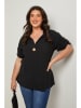 Curvy Lady Bluse in Schwarz