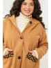 Curvy Lady Übergangsjacke in Hellbraun
