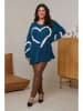 Curvy Lady Pullover in Blau