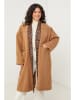 Curvy Lady Übergangsmantel in Hellbraun