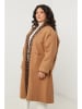 Curvy Lady Übergangsmantel in Hellbraun