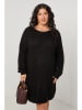 Curvy Lady Sukienka dzianinowa w kolorze czarnym