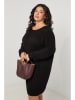 Curvy Lady Sukienka dzianinowa w kolorze czarnym