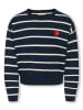 KIDS ONLY Sweter "Amy" w kolorze granatowo-kremowym