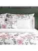 maison héritage PARIS Satin-Bettwäsche-Set "Peony" in Weiß/ Rosa