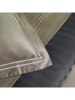 maison héritage PARIS Satin-Bettwäsche-Set "Paris" in Taupe/ Weiß