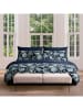 maison héritage PARIS Satin-Bettwäsche-Set "Kashmir" in Dunkelblau