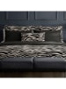 maison héritage PARIS Komplet pościeli satynowej "Rêves" w kolorze czarno-kremowym