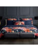 maison héritage PARIS Satin-Bettwäsche-Set "Fleur De Miel" in Dunkelblau/ Rot