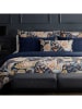 maison héritage PARIS Satin-Bettwäsche-Set in Dunkelblau/ Gold