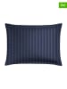 maison héritage PARIS 2-delige set: satijnen kussenslopen "Dobby" donkerblauw