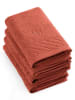 maison héritage PARIS 4-delige set: gastendoeken terracotta
