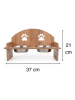 Paws&Whiskers 3-delige voerbakset lichtbruin - (L)21 x (B)37 cm