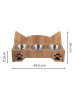 Paws&Whiskers 4tlg. Napfset in Hellbraun - (B)49,5 x (H)24 x (T)11,5 cm
