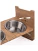 Paws&Whiskers 3-delige voerbakset lichtbruin - (B)41 x (H)20 cm