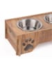 Paws&Whiskers 3-delige voerbakset lichtbruin - (B)38 x (H)20 cm