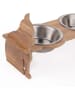Paws&Whiskers 3tlg. Napfset in Hellbraun - (B)38 x (H)20 cm