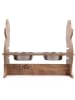Paws&Whiskers 3tlg. Napfset in Hellbraun - (B)38 x (H)20 cm