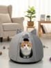 Paws&Whiskers Kattenhut grijs