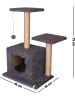 Paws&Whiskers Kratzbaum "Lotti" in Anthrazit - (B)45 x (H)73 x (T)35 cm