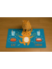 Paws&Whiskers Napfunterlage in Blau - (L)40 x (B)70 cm