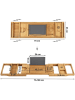 Songmics Badewannentablett in Hellbraun - (B)109 x (H)4,5 x (T)23 cm