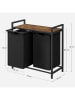 Songmics Wäschekorb in Schwarz/ Braun - (B)73 x (H)72 x (T)33 cm