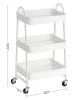 Songmics Küchenwagen in Weiß - (B)41,4 x (H)79 x (T)30,7 cm