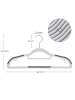 Songmics 30-delige set: kledinghangers lichtgrijs/zilverkleurig - (B)42 x (H)21,5 cm