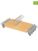 Songmics 8er-Set: Kleiderbügel in Hellbraun/ Silber - (B)34 x (H)12,5 cm