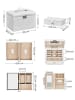 Songmics Sieradenkastje wit/beige - (B)26 x (H)17 x (D)18 cm