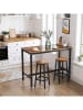 Songmics 2er-Set: Barhocker in Schwarz/ Braun - (B)30 x (H)65 x (T)30 cm
