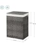Songmics Wäschekorb in Anthrazit - (B)45,5 x (H)61 x (T)32 cm