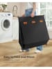 Songmics Wäschekorb in Schwarz - (B)70 x (H)66 x (T)40 cm
