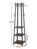 Songmics Kleiderständer in Schwarz/ Braun - (B)43 x (H)180 x (T)43 cm