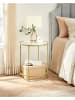 Songmics Beistelltisch in Transparent/ Gold - (H)55 x Ø 50 cm