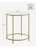 Songmics Beistelltisch in Transparent/ Gold - (H)55 x Ø 50 cm