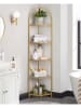 Songmics Regał narożny w kolorze złotym - 28 x 158 x 28 cm