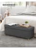 Songmics Aufbewahrungsbank in Grau - (B)110 x (H)40 x (T)38 cm