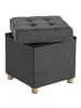 Songmics Aufbewahrungshocker in Grau - (B)38 x (H)40 x (T)38 cm