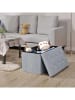 Songmics Aufbewahrungsbank in Hellgrau - (B)76 x (H)38 x (T)38 cm