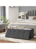 Songmics Aufbewahrungsbank in Grau - (B)110 x (H)38 x (T)38 cm