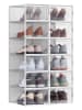 Songmics 12-delige set: schoenenboxen transparant - (B)23 x (H)14,3 x (D)33,5 cm