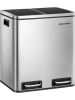 Songmics Mülleimer in Silber/ Schwarz - (B)41 x (H)47 x (T)31,5 cm