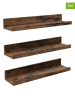 Songmics 3-delige set: wandmeubels bruin - (L)38 cm