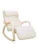 Songmics Schommelstoel beige/lichtbruin - (B)84 x (H)121,5 x (D)67 cm