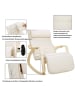 Songmics Schaukelstuhl in Beige/ Hellbraun - (B)84 x (H)121,5 x (T)67 cm