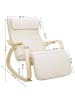 Songmics Schaukelstuhl in Beige/ Hellbraun - (B)84 x (H)121,5 x (T)67 cm