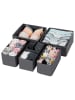 Songmics 6er-Set: Schubladen-Organizer in Grau