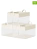 Songmics 3-delige set: opbergboxen crème - (B)40 x (H)25 x (D)30 cm